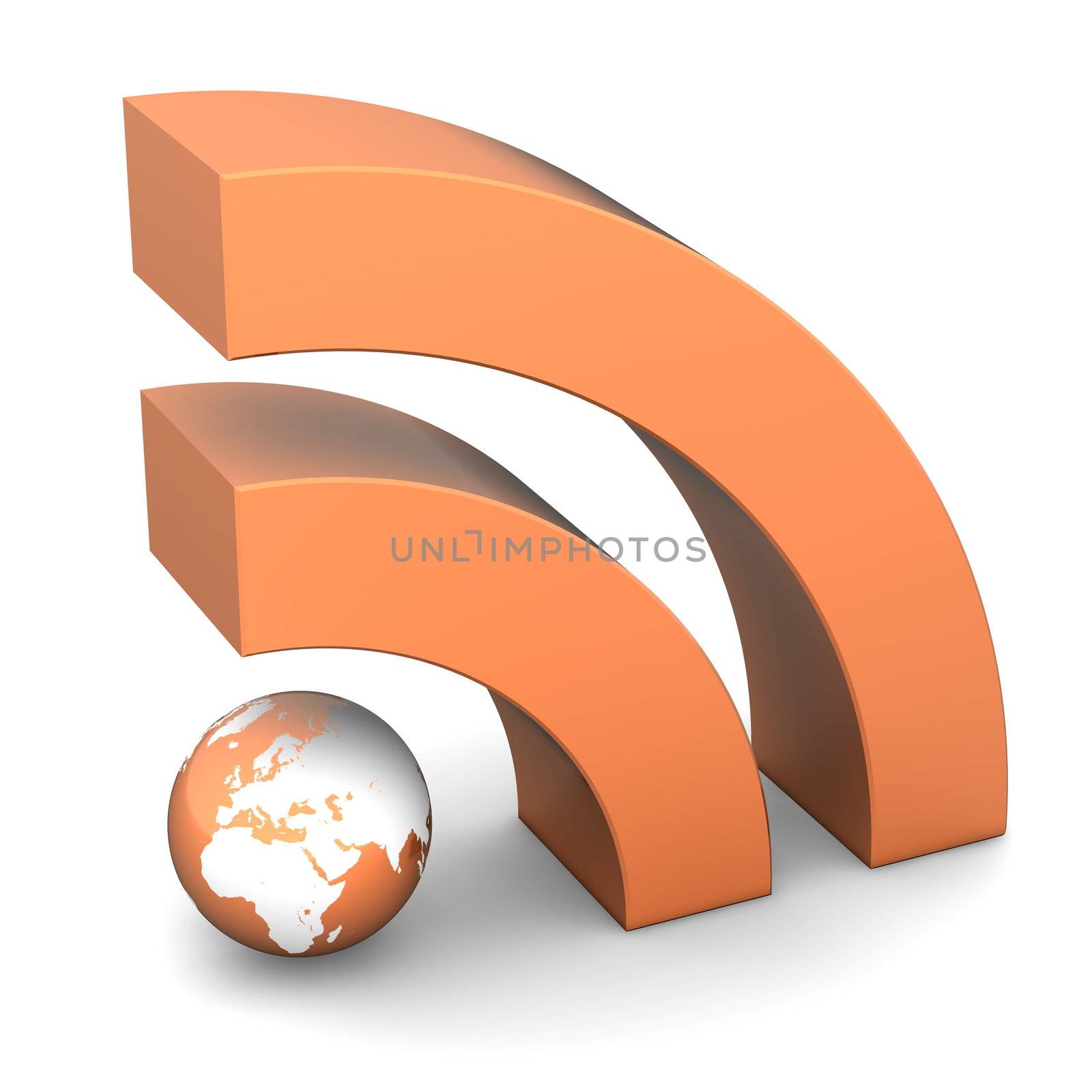 RSS Sign in Metallic Orange by PixBox