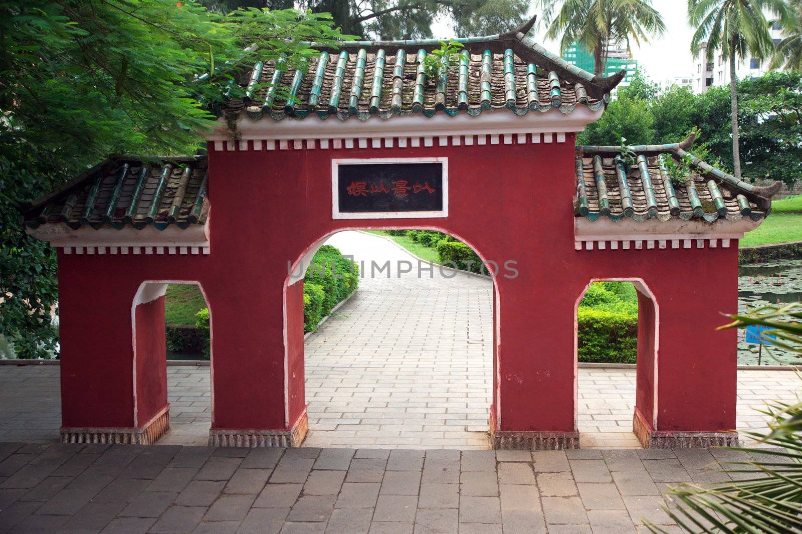 Chinese Temple traditional architecture by xfdly5