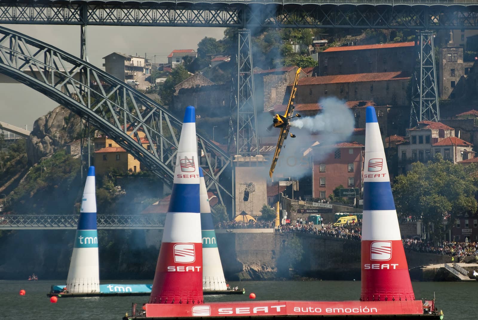 PORTO - SEPTEMBER 7: Nigel Lamb from GB participates in the event Red Bull Air Race in September 1, 2008 in Porto, Portugal.
