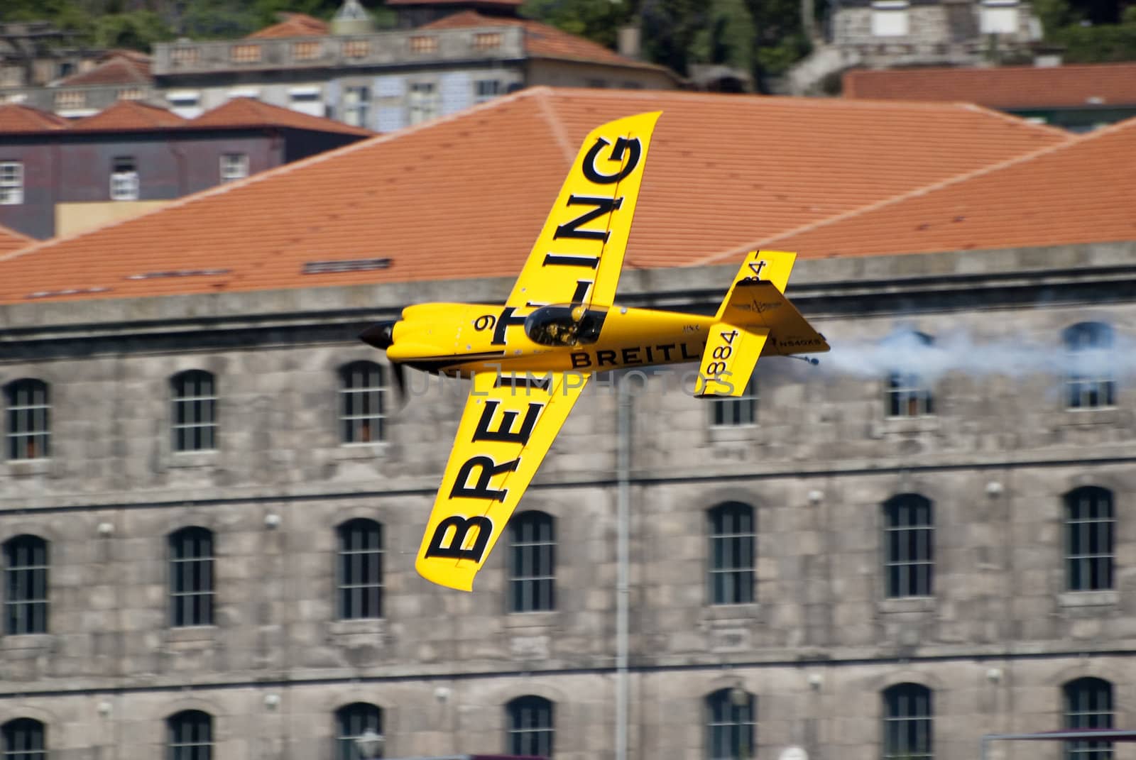 PORTO - SEPTEMBER 7: Nigel Lamb from GB participates in the event Red Bull Air Race in September 1, 2008 in Porto, Portugal.
