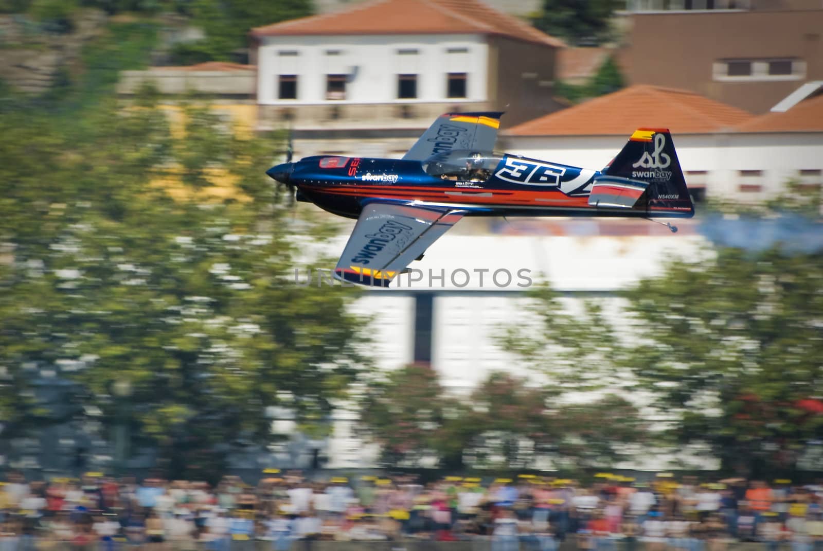 PORTO, PORTUGAL - SEPTEMBER 7: Alejandro Maclean from spain during  Red Bull Air Race'08 September 7, 2008 in Porto, PORTUGAL.