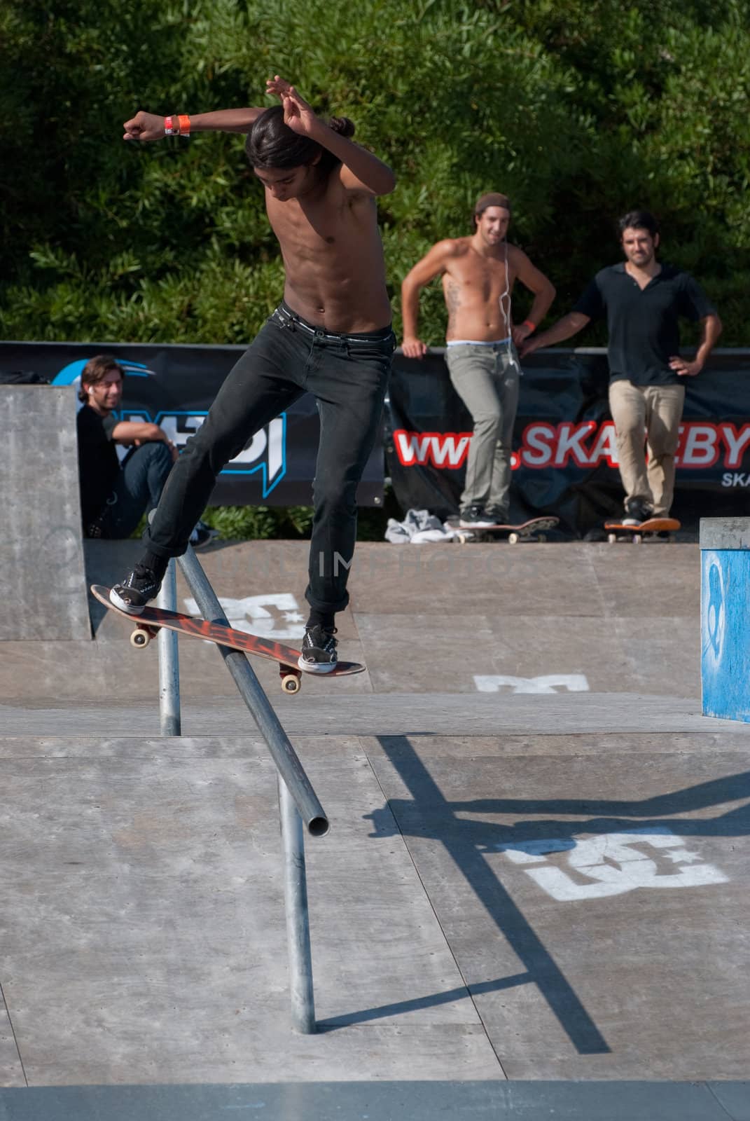 ÍLHAVO, PORTUGAL - SEPTEMBER 04: Thaynan Costa during the 2nd Stage of the DC Skate Challenge on September 04, 2010 in Ílhavo, Portugal.