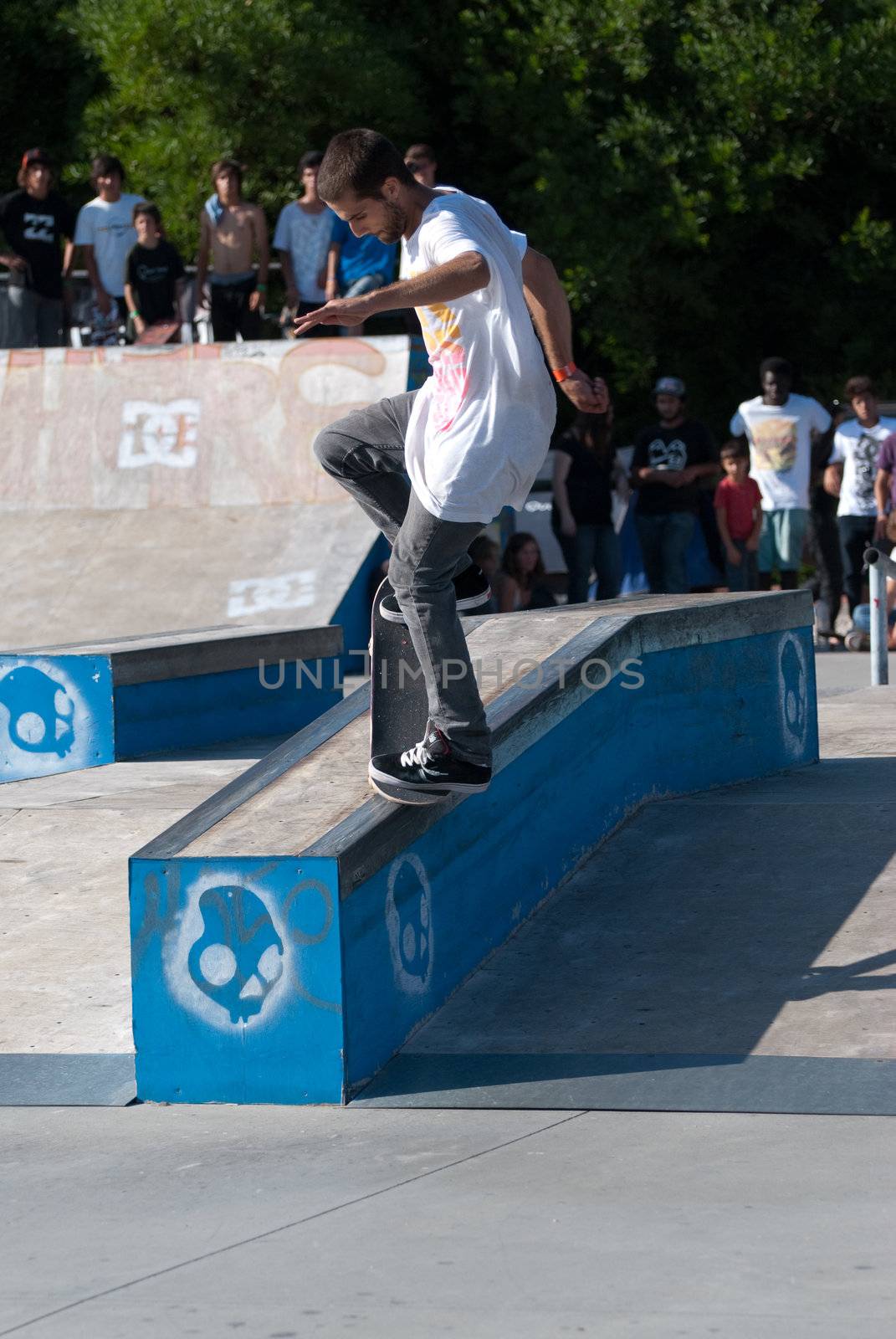 ÍLHAVO, PORTUGAL - SEPTEMBER 04: Rafael Pinto "Rafa" during the 2nd Stage of the DC Skate Challenge on September 04, 2010 in Ílhavo, Portugal.