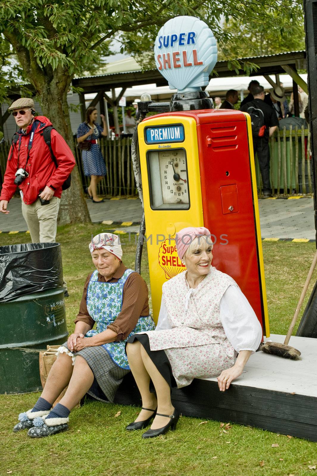 Goodwood revival visitors, taken on September 2011 on Goodwood revial in UK