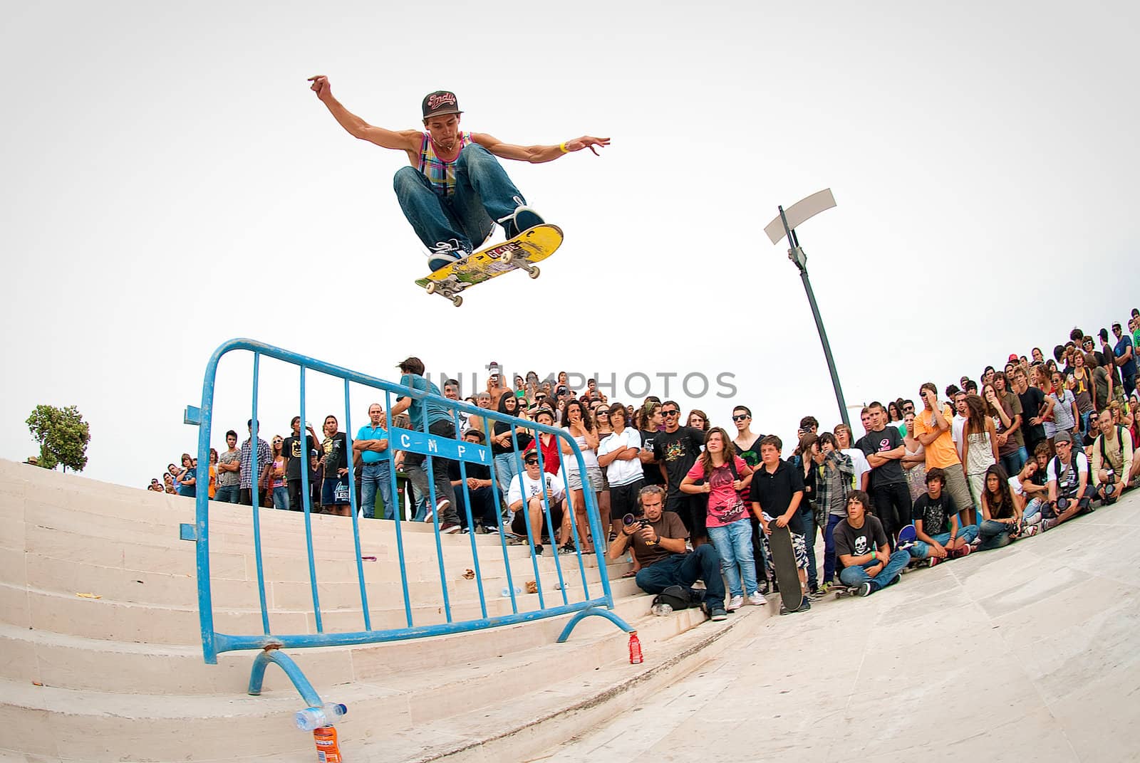 PÓVOA DE VARZIM, PORTUGAL - AUGUST 28: Paulo Franco "Chuva" during the 2nd Stage of the National Skateboarding Circuit '09/10 on July 12, 2010 in Póvoa de Varzim, Portugal. Winner of the Best Trick Challenge.