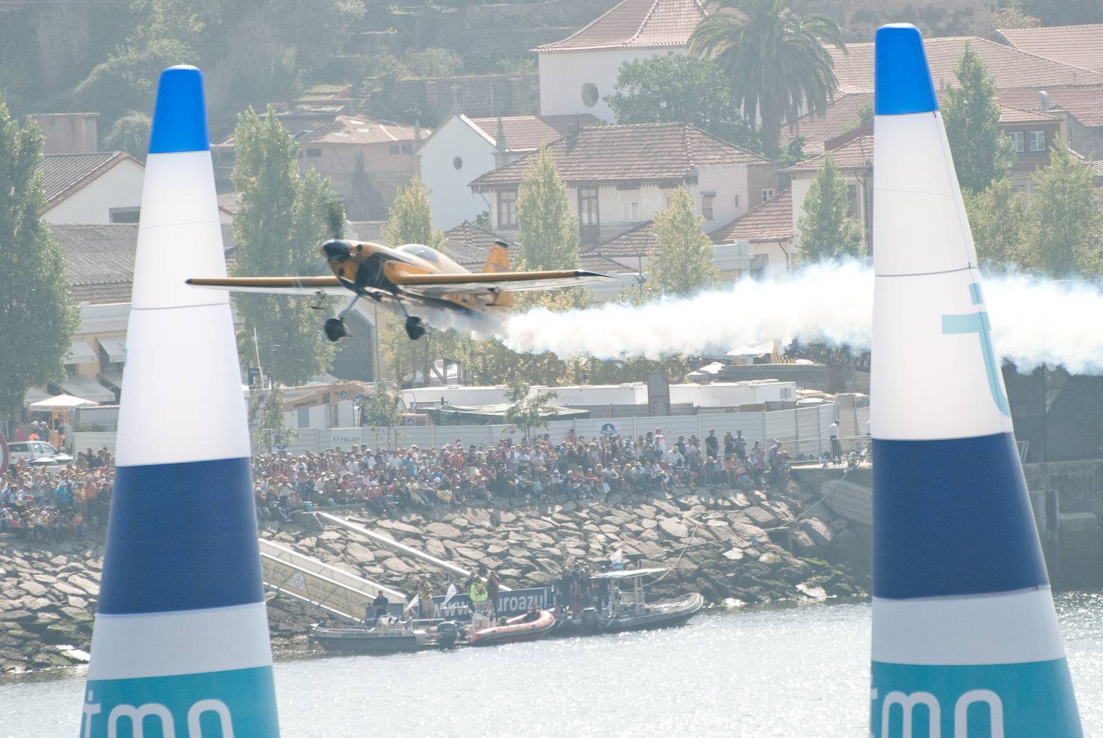 PORTO, PORTUGAL - SEPTEMBER 7: Nigel Lamb (GB) during the Red Bull Air Race event on September 12, 2009 in Porto, Portugal.