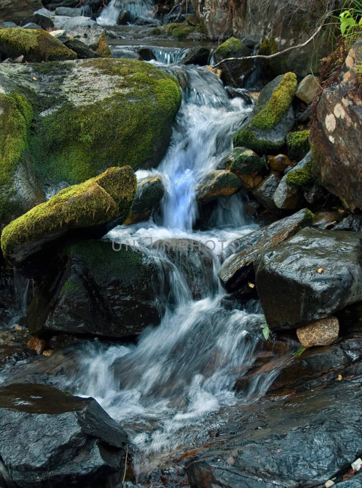 Kuznetsk Alatau - a mountainous country in Siberia is rich in rivers, streams and waterfalls.