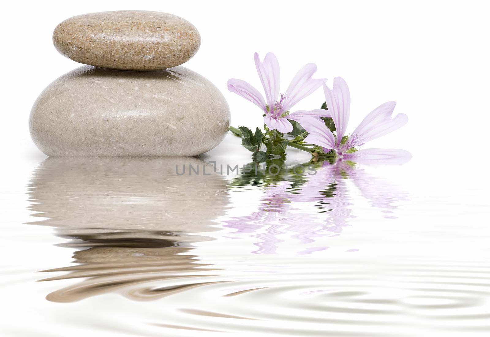 Zen balance with curative stones.