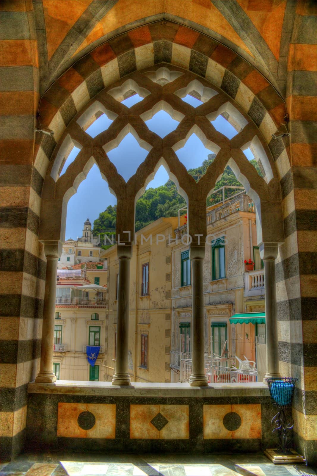 Arches from the Duomo di Amalfi in Italy.