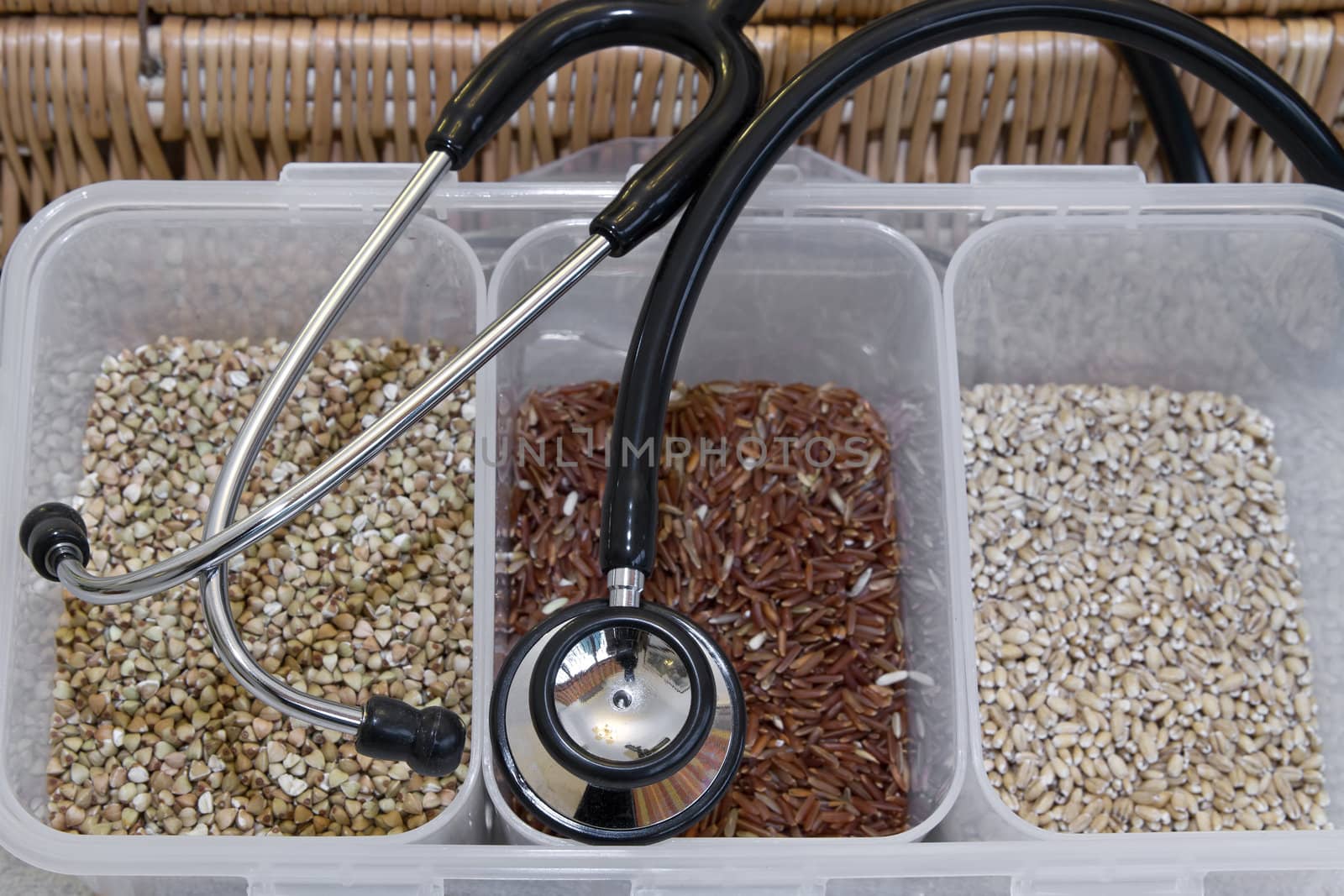 Doctor Stethoscope and Organic Grains by Davidgn