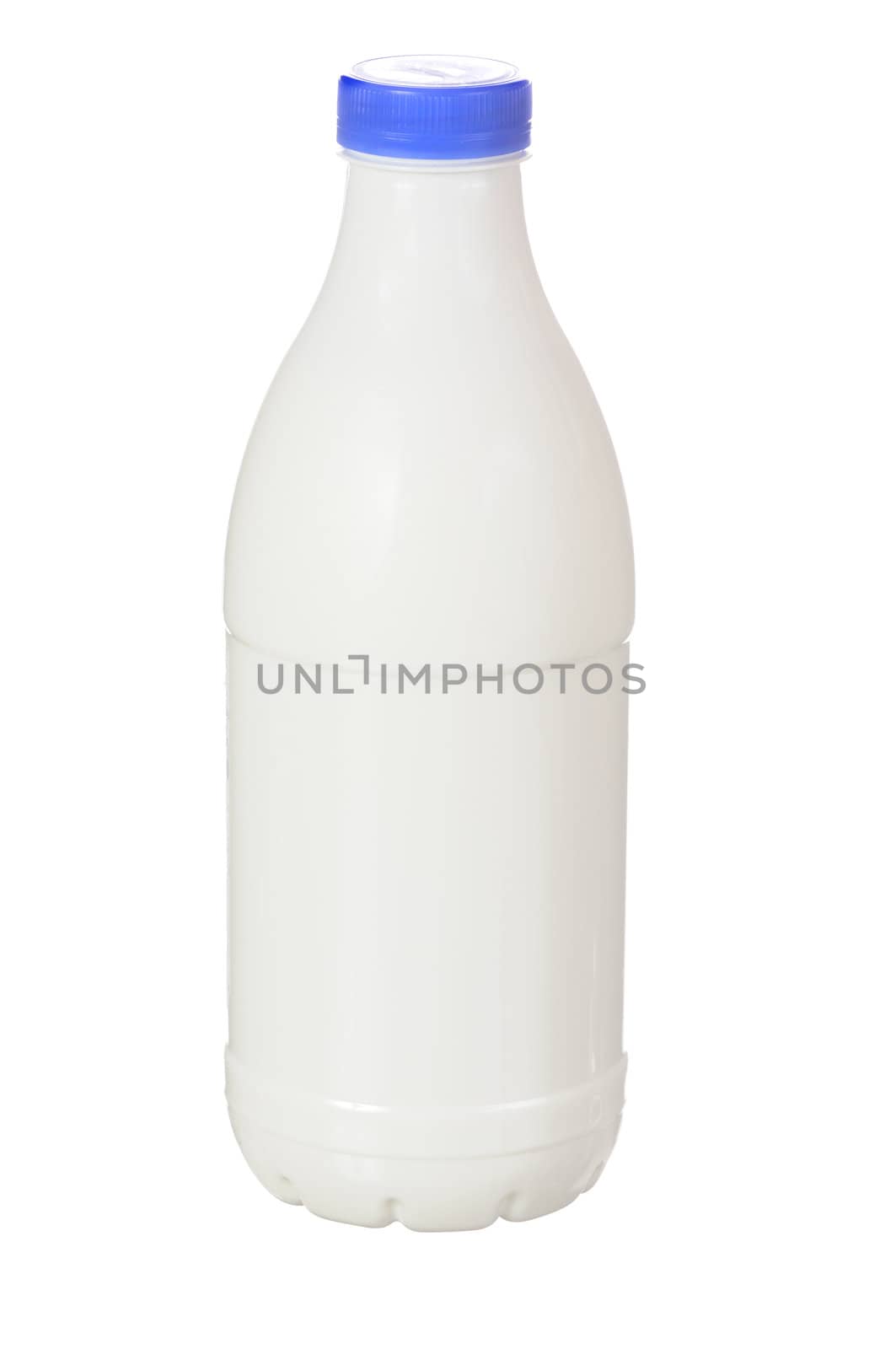 Bottle with milk isolated on white background