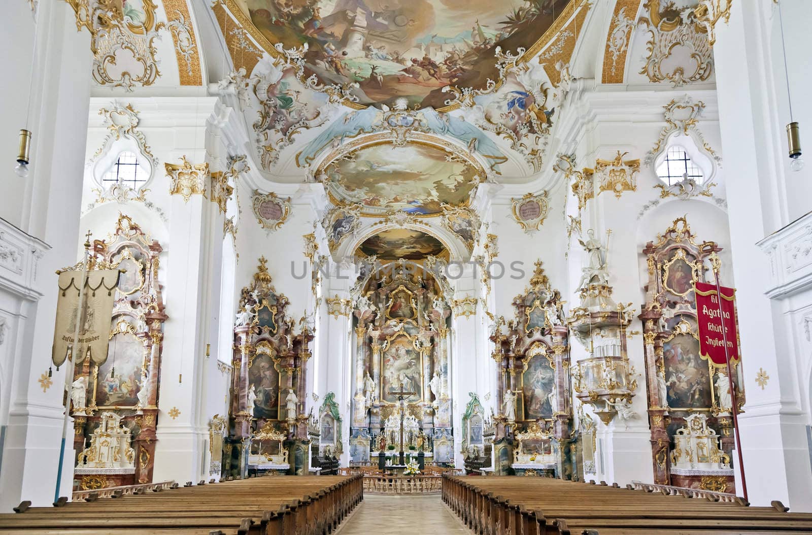 An image of the beautiful monastery in Roggenburg Bavaria Germany