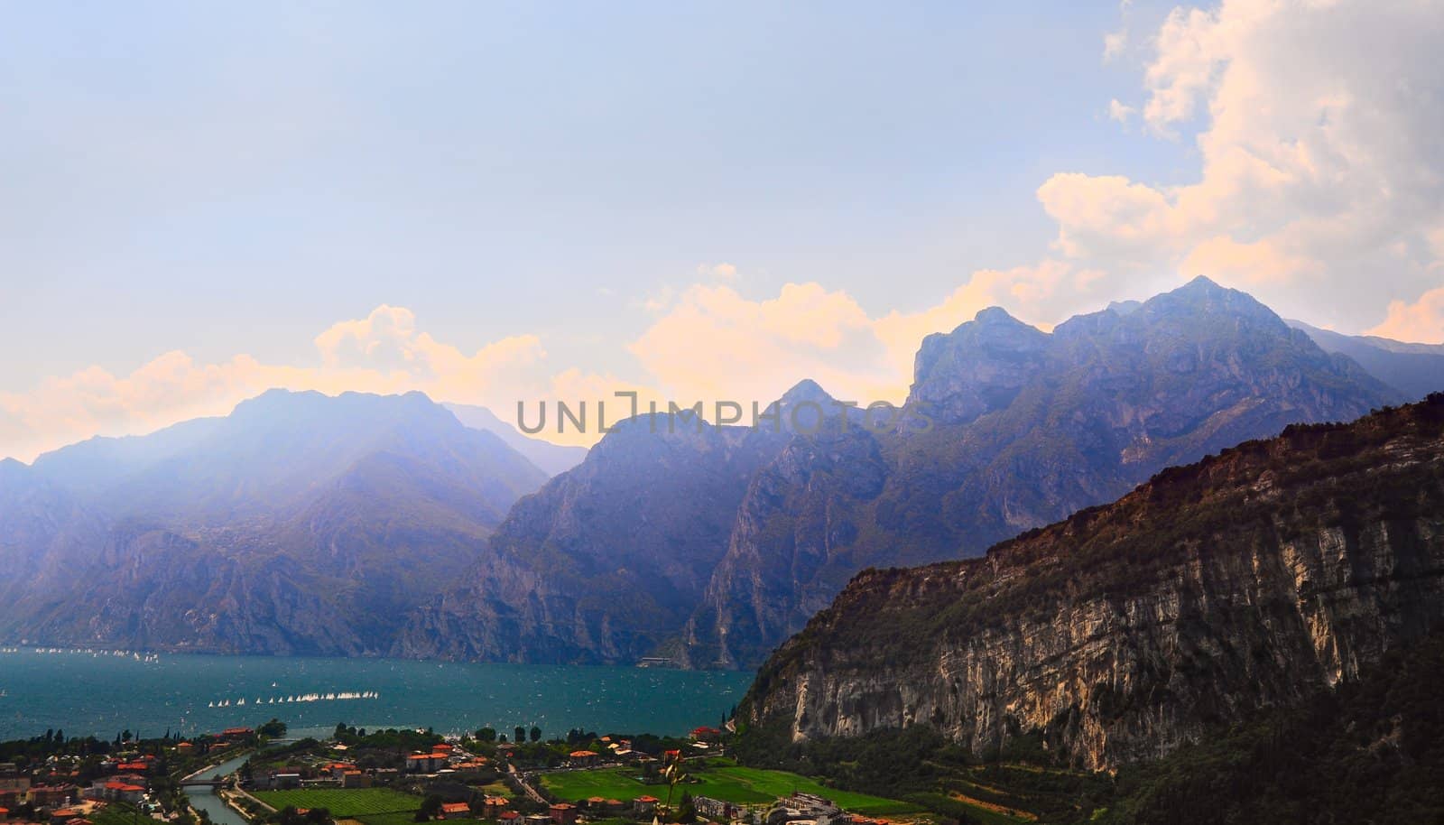 Landscape With The Lake Lago Di Garda, Italy