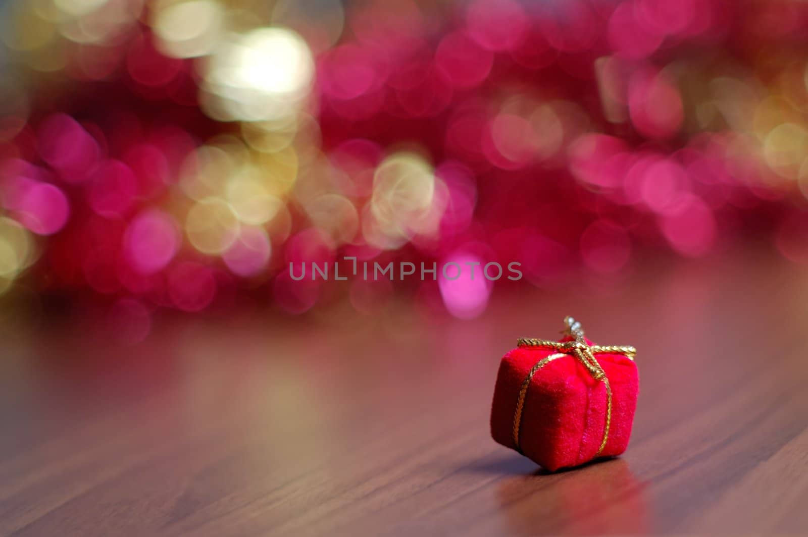 red gift at christmas time