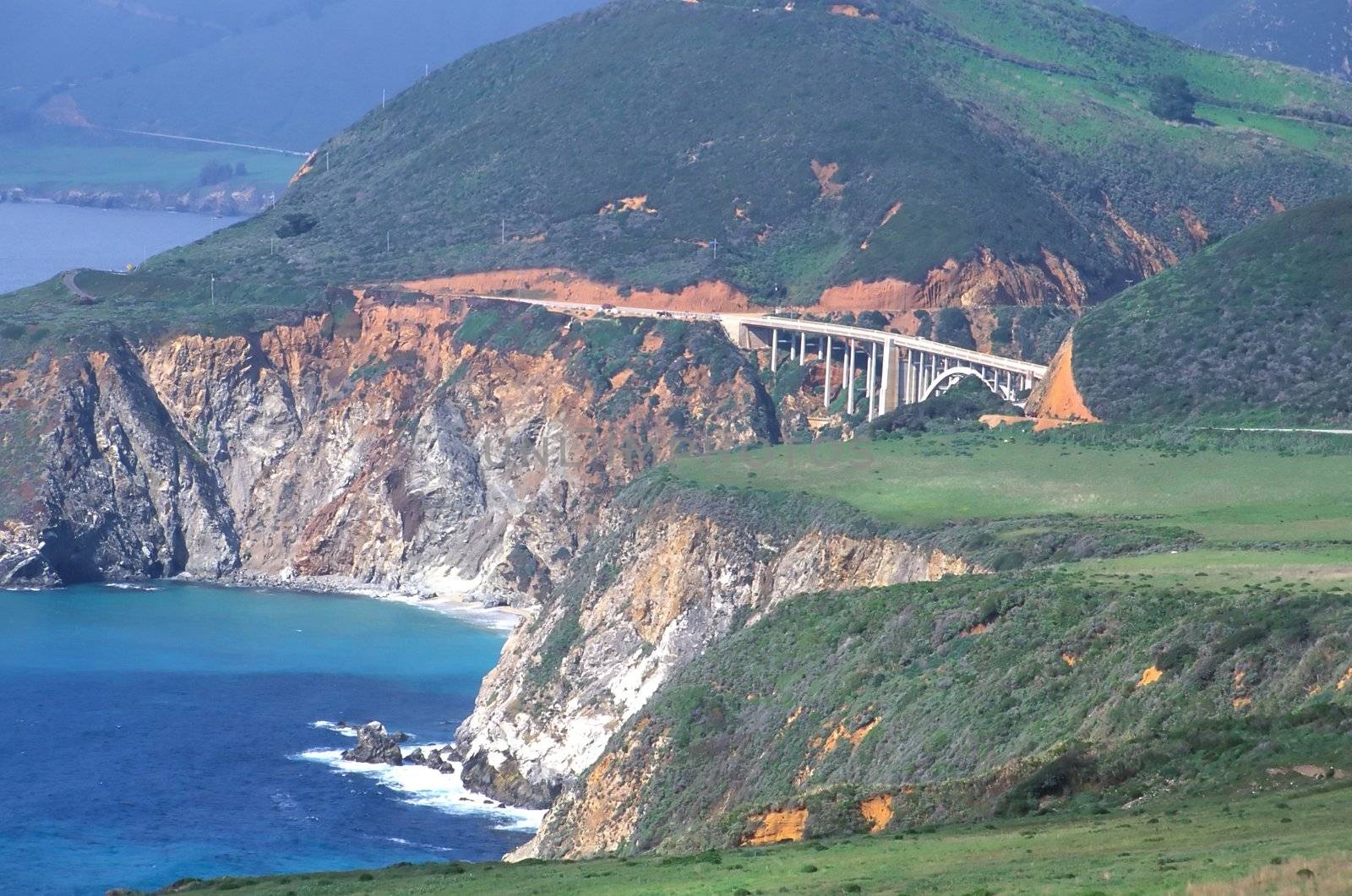 is a sparsely populated region of the central California, United States coast where the Santa Lucia Mountains rise abruptly from the Pacific Ocean.