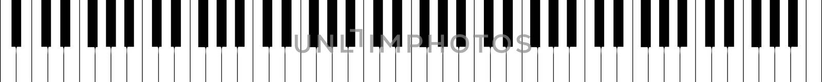 Piano keyboard - isolated illustration