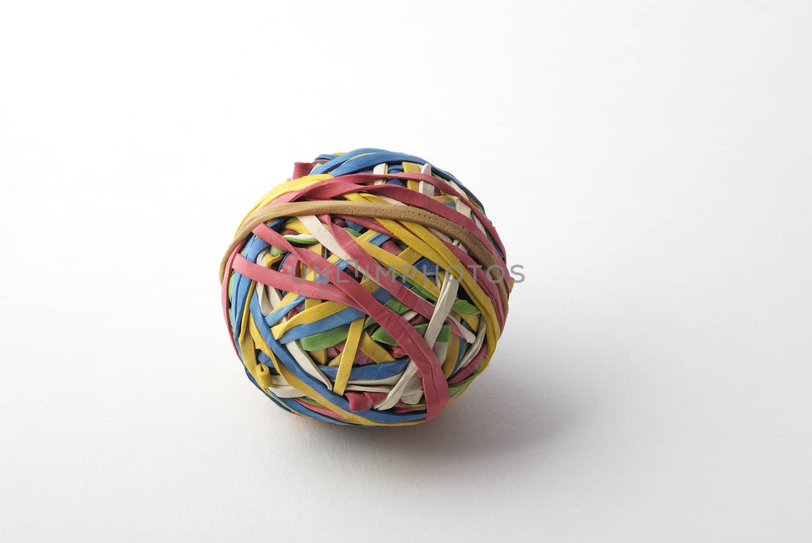 A ball made with elastic bands