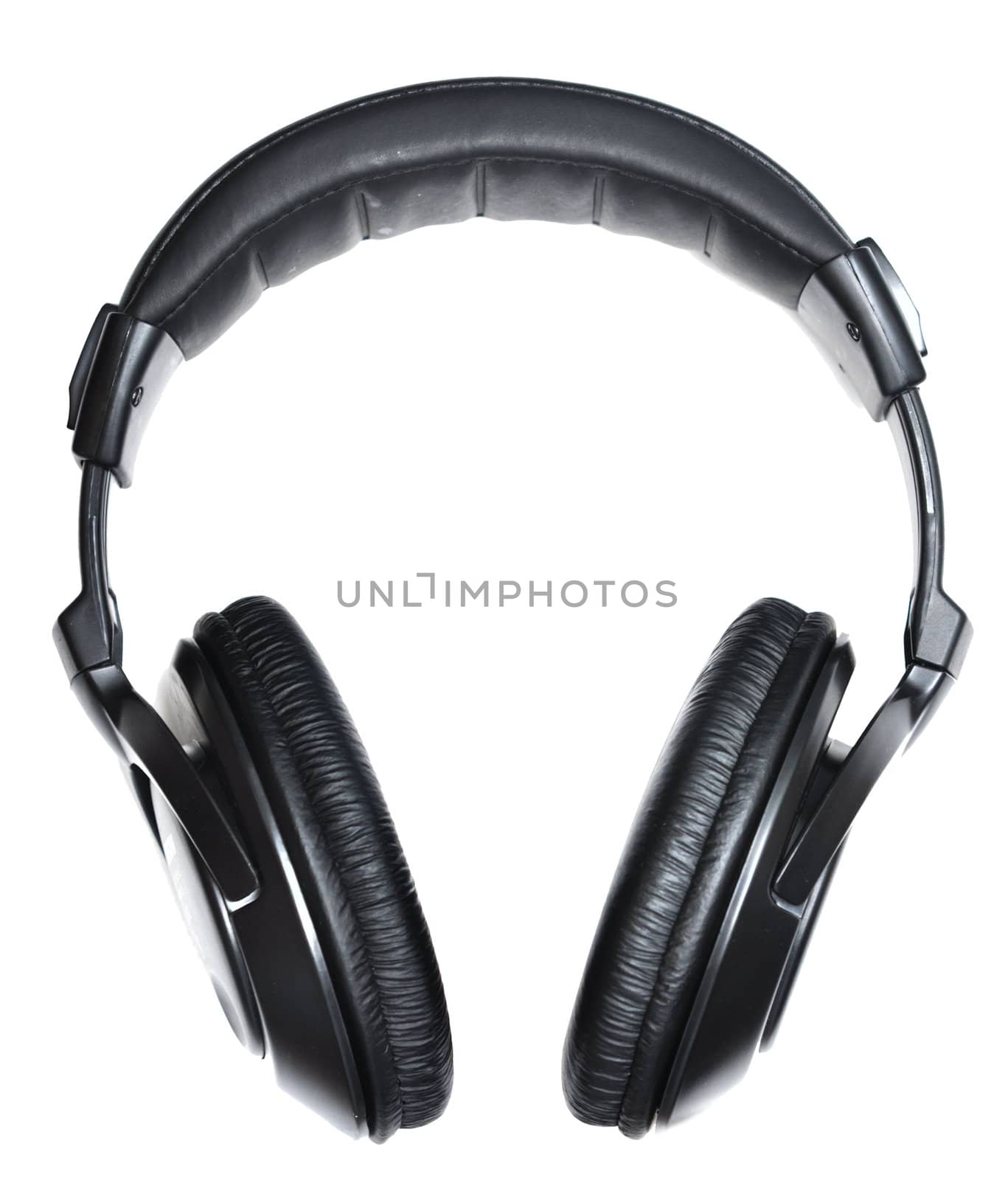 black headphones isolated on white