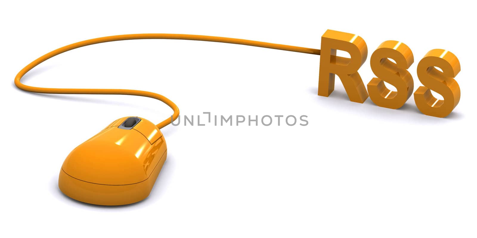 A Colourful 3d Rendered RSS Concept Illustration