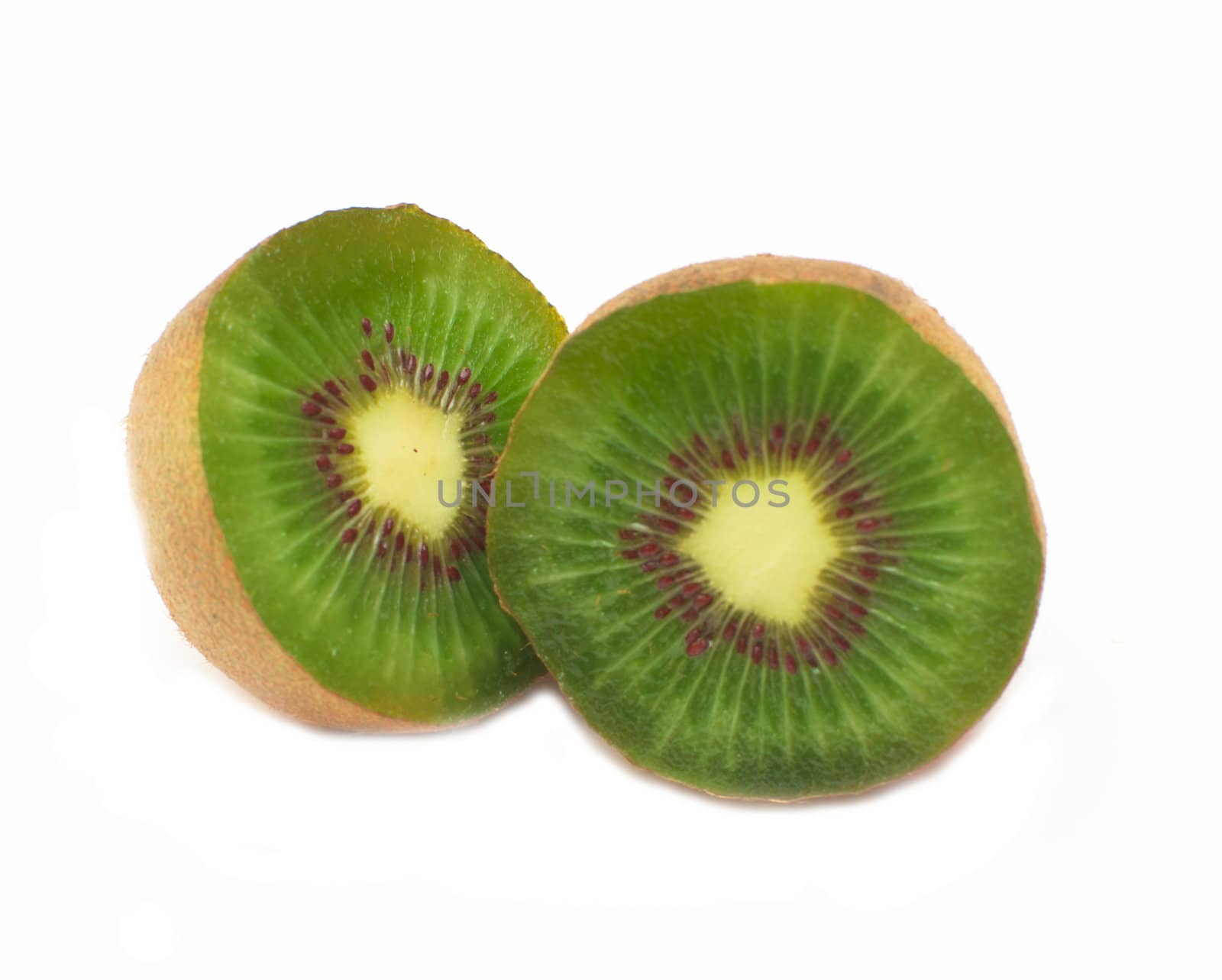 juicy ripe fruit kiwi isolated on the white