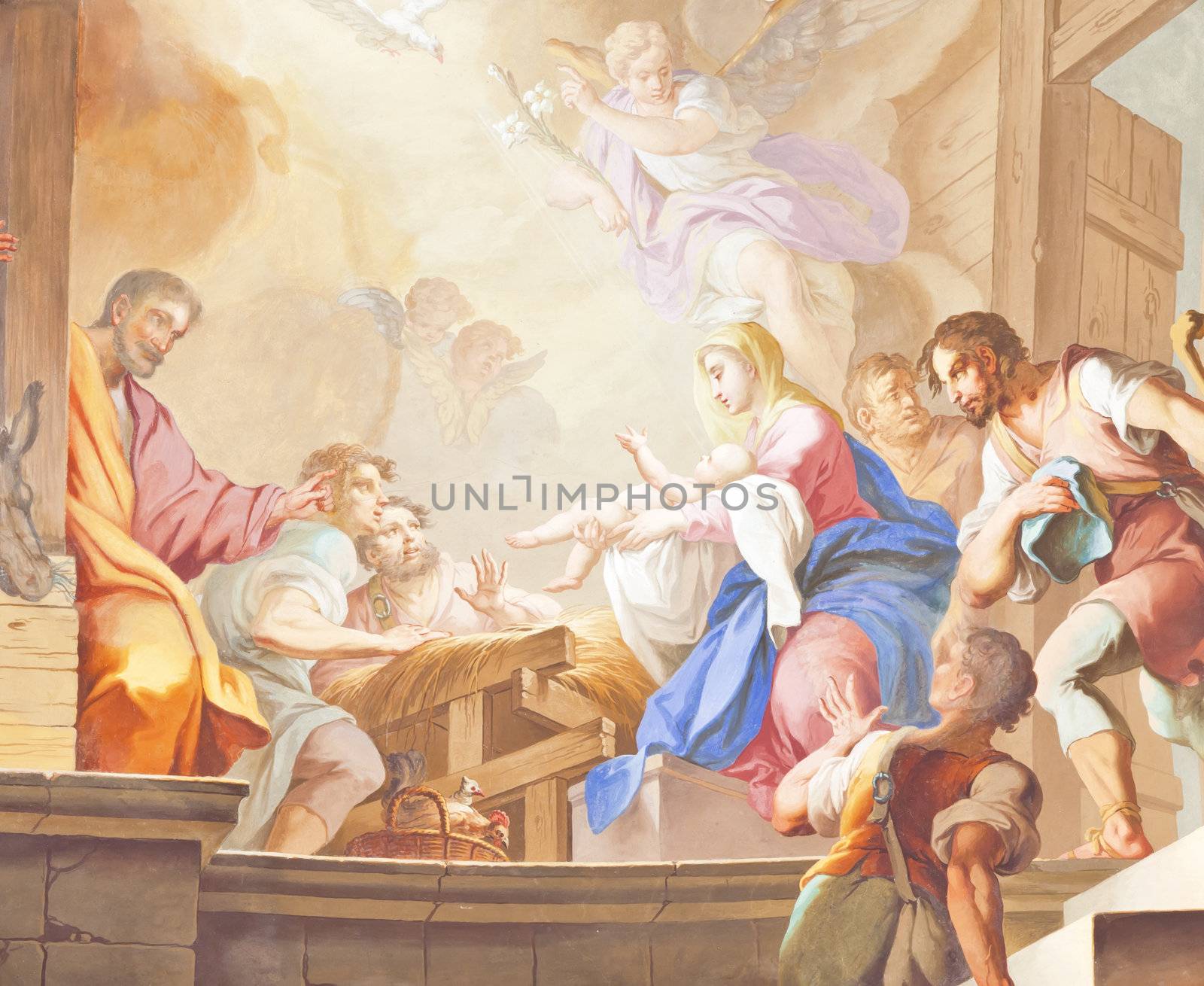 An image of a beautiful religious fresco in Ochsenhausen Germany