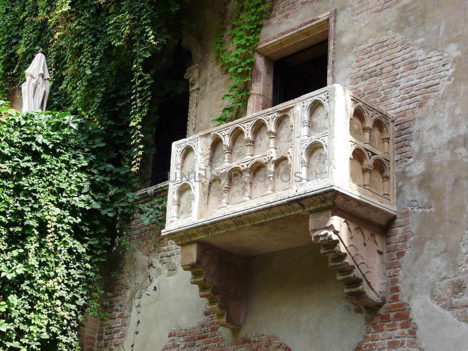 The famous balcony of Romeo and Juliet in Verona, Italy