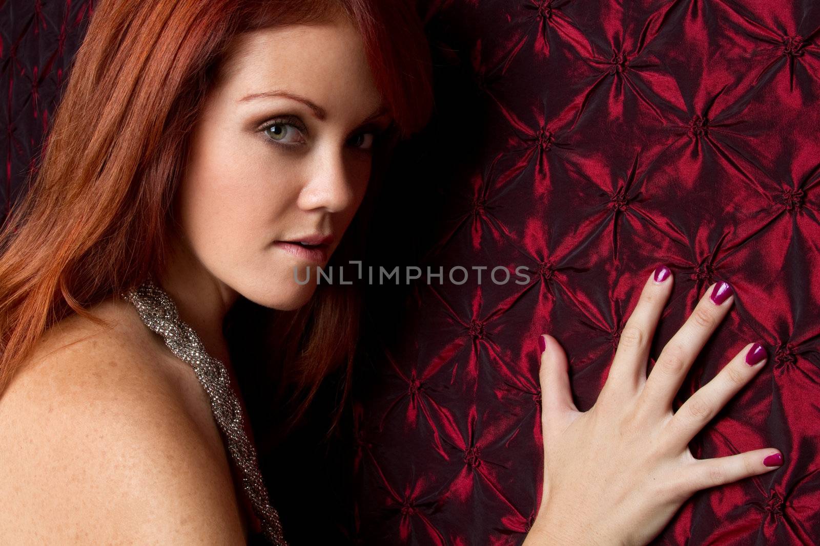 Beautiful young redhead woman