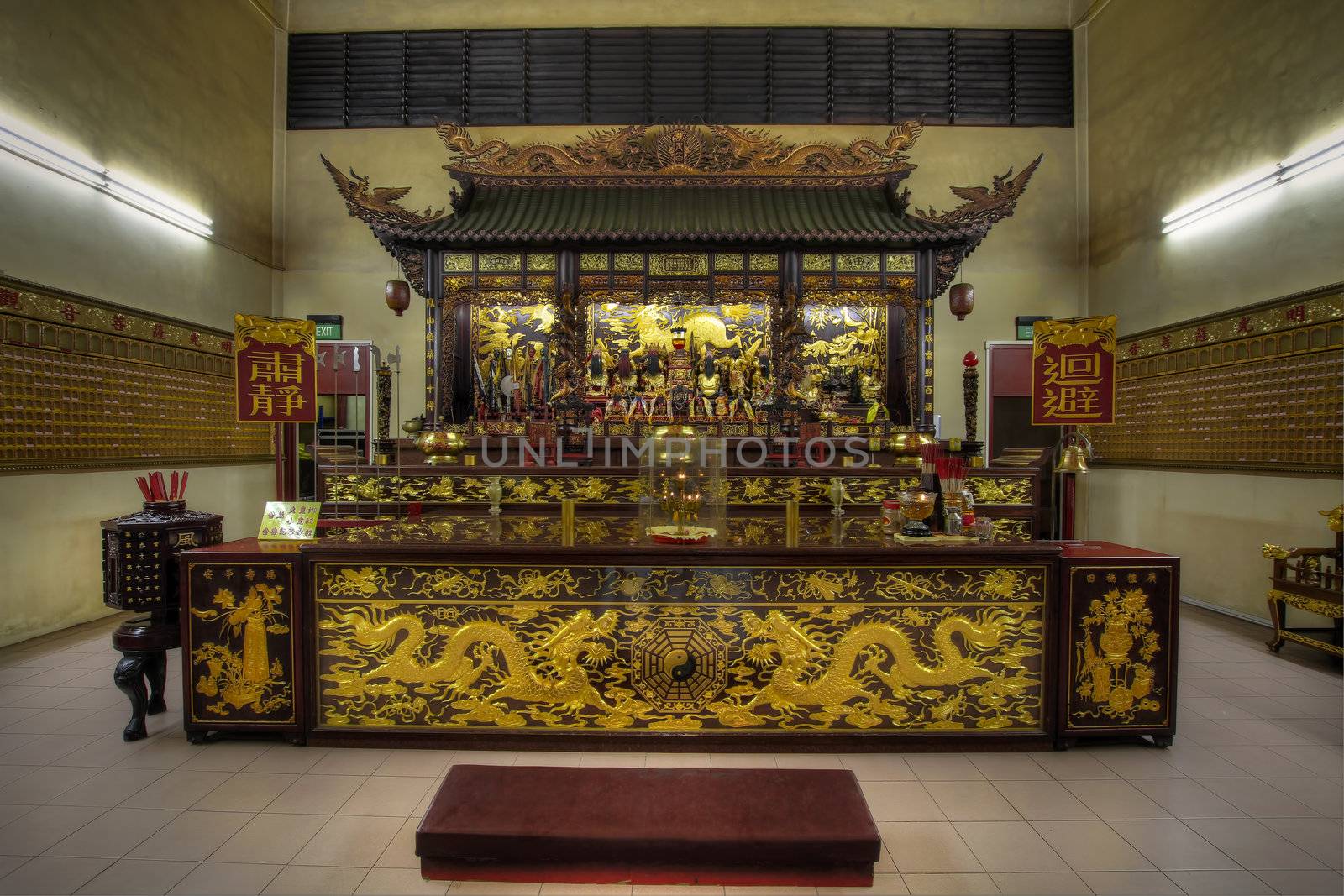 Chinese Temple Altar of Gods by Davidgn