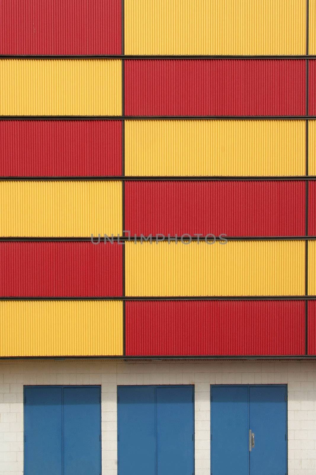 Colourful facade on a building