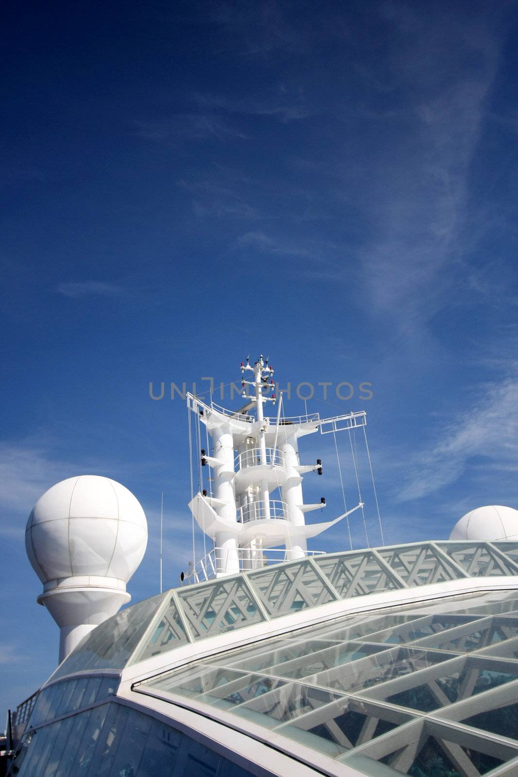 Navigation tower on a luxury cruiseship