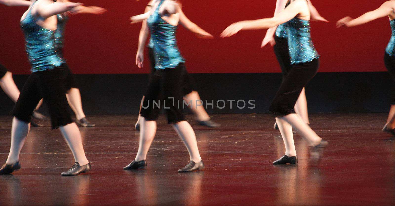 Young dancers performing on stage