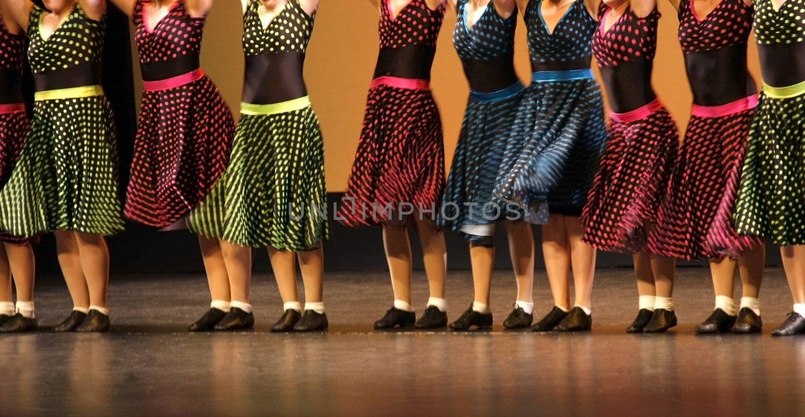 Young dancers performing on stage