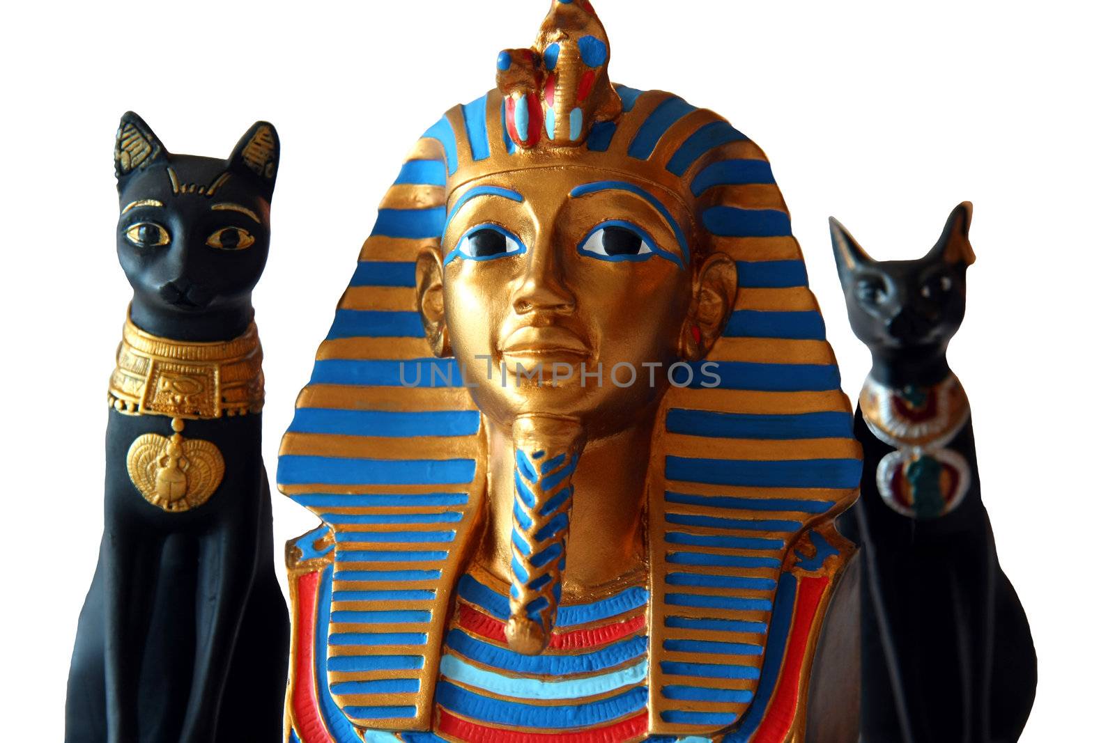 Egyptian miniature cats and pharaoh