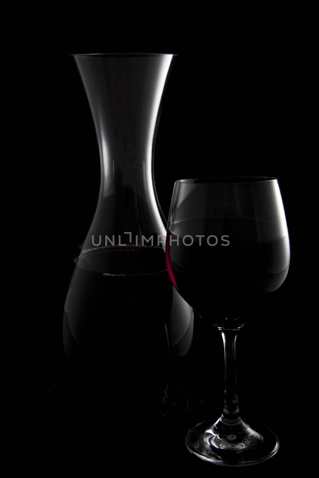 Carafe and Glass Outlines by charlotteLake