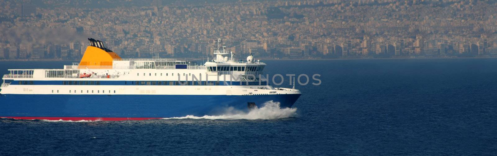 Cruise ship on the ocean