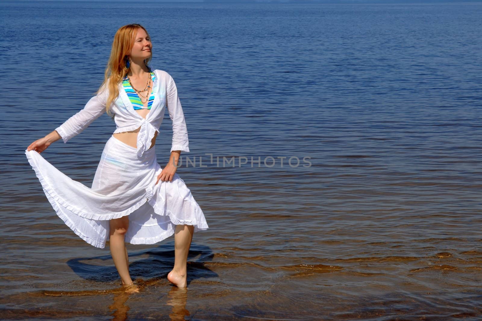 Pretty girl dancing in water by anikasalsera