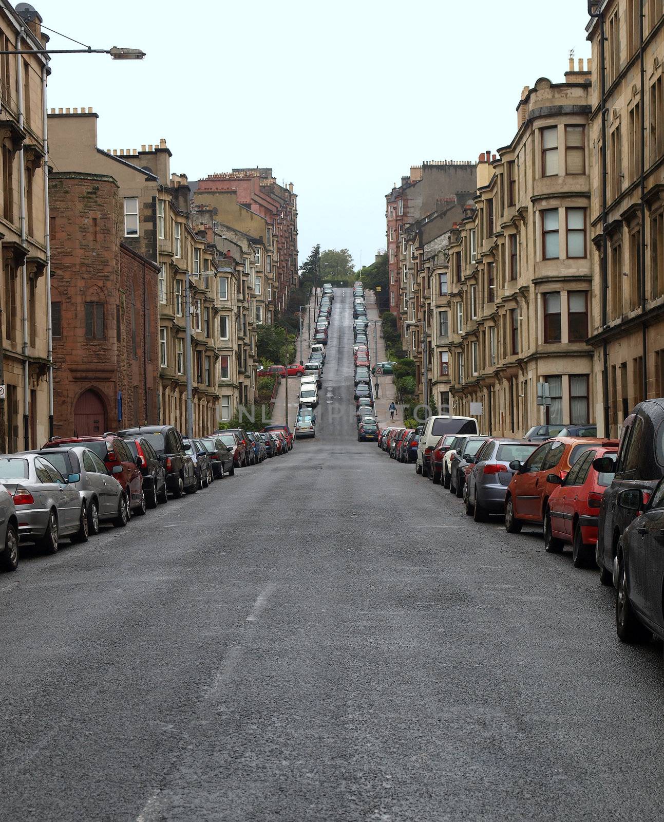 Gardner Street, the steepest road on Glasgow hills