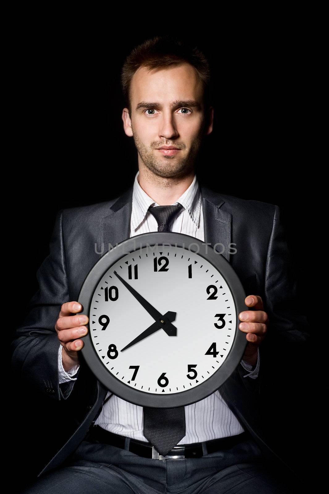 businessman with clock by tiptoee
