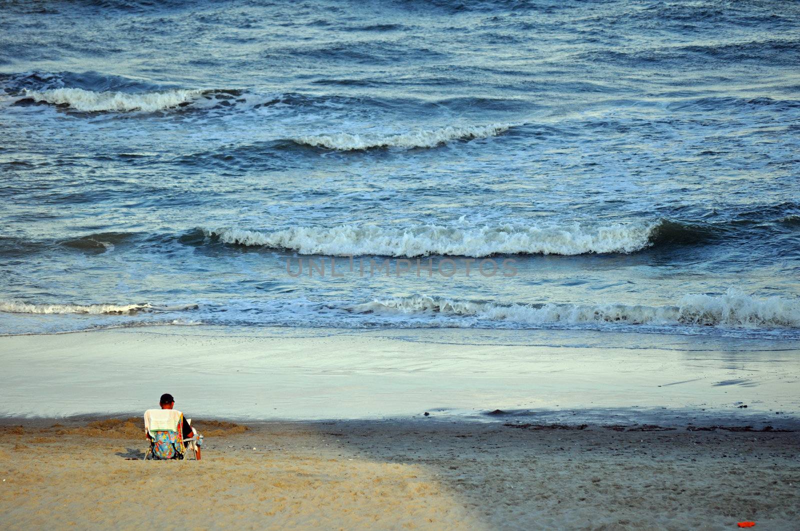 Reading by the beach