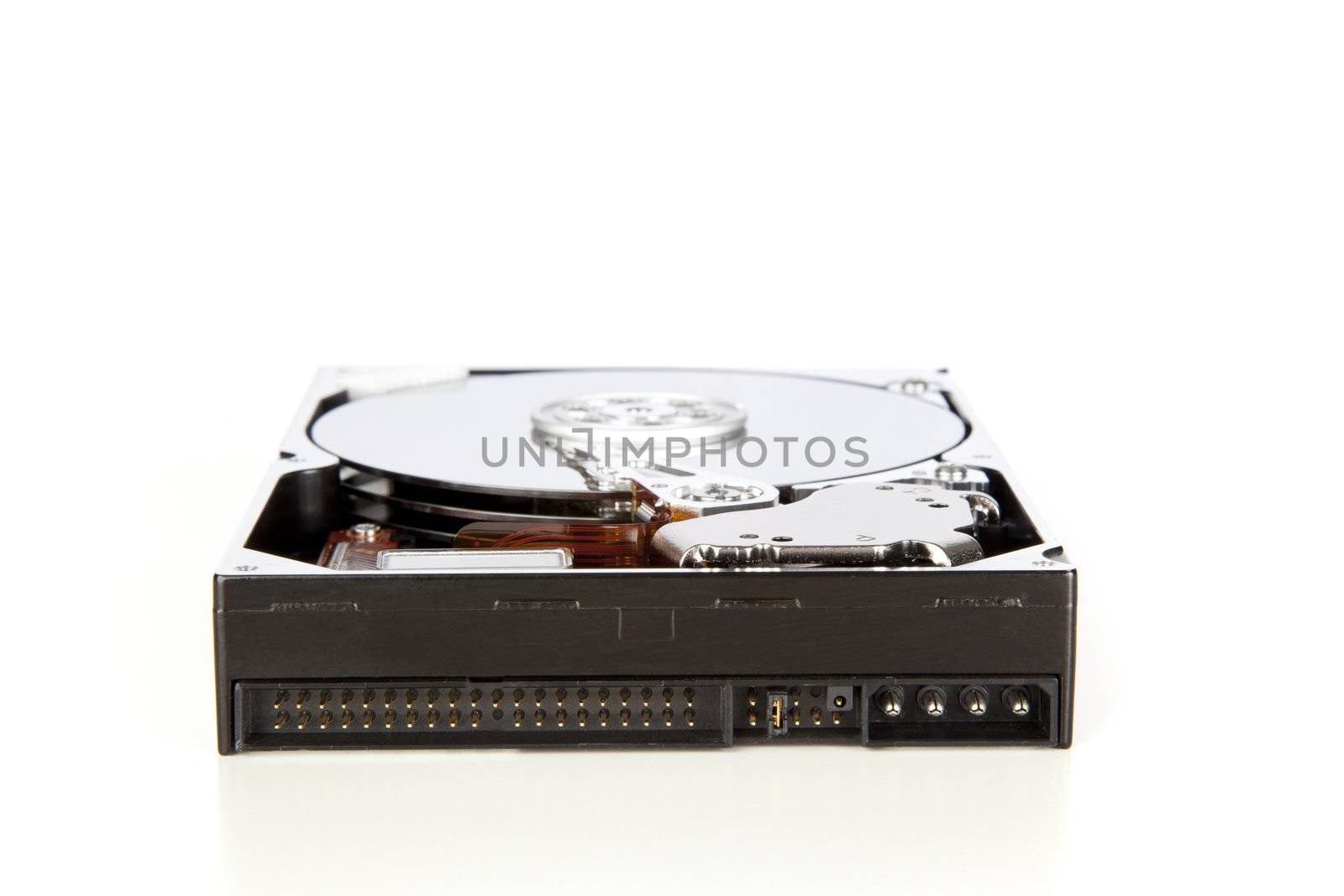 Computer hard drive isolated on white background.  