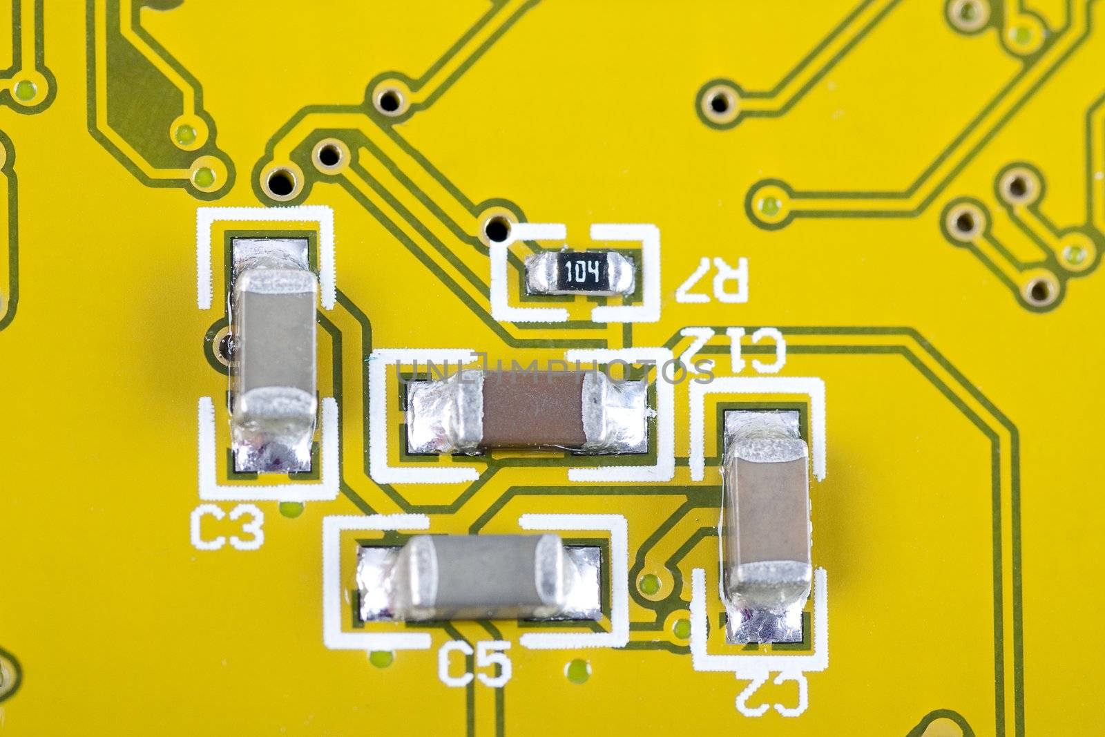 Macro of circuits on circuit board.  