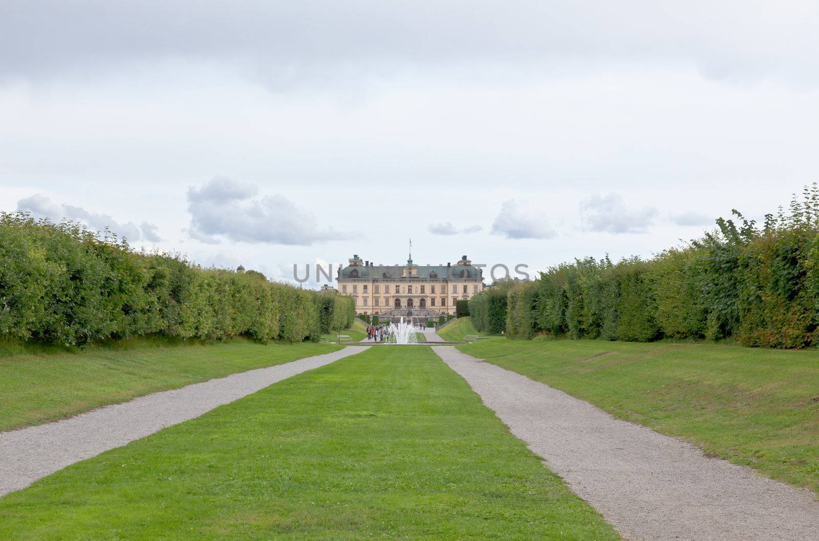 The royal garden of Drottningholms Palace by gary718