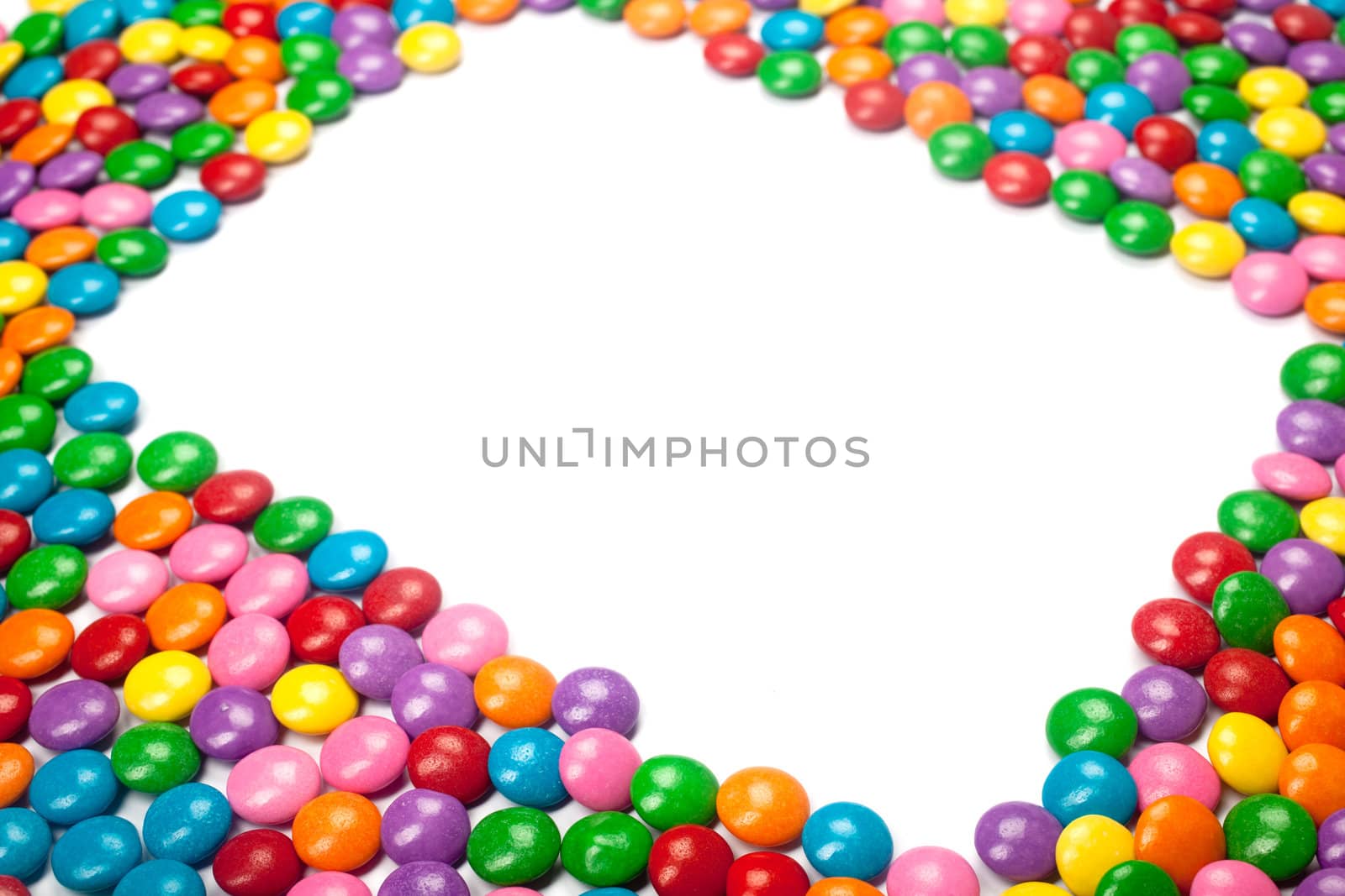 Colorful chocolate candy frames, great for backgrounds and design elements.