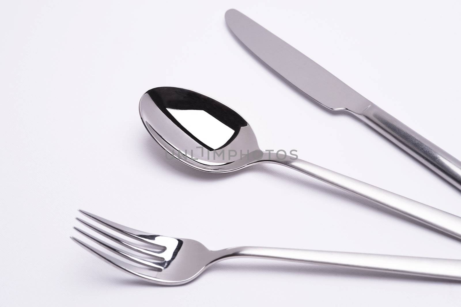 cutlery set isolated over white background