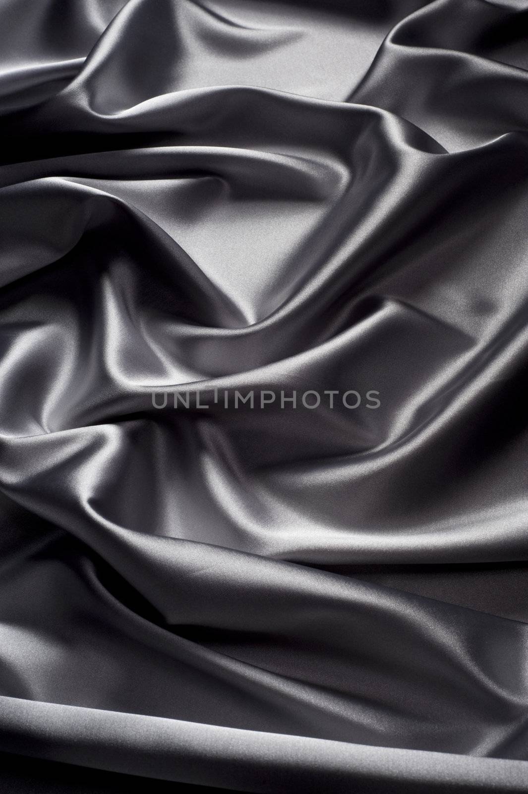 textile silver catin background draped in waves