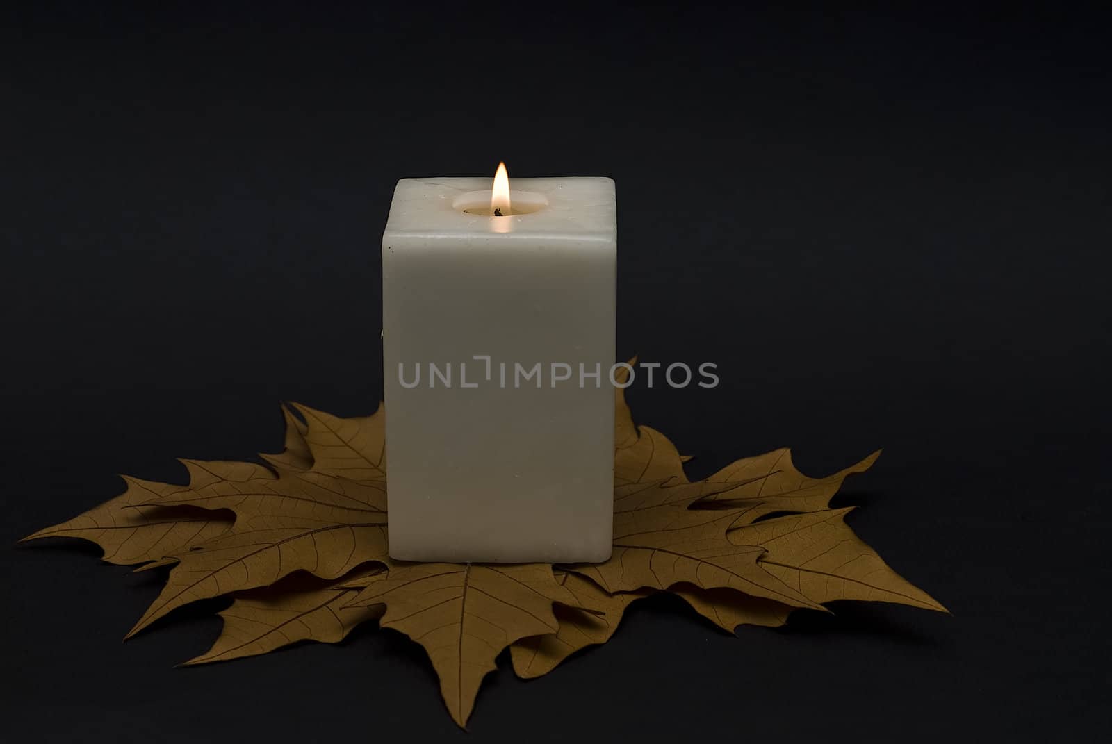 Christmas greetings card with candles.