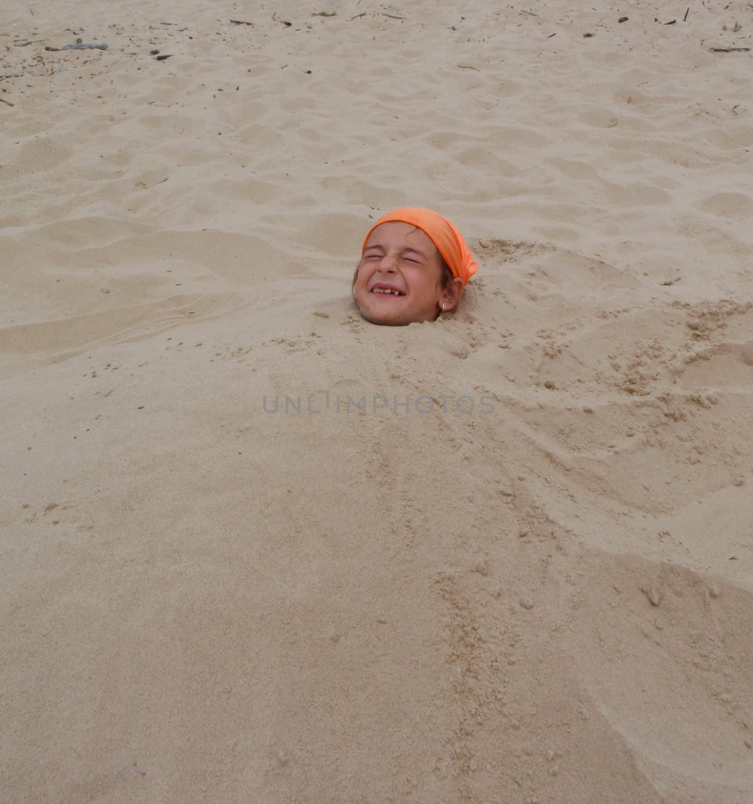 girl in sand
