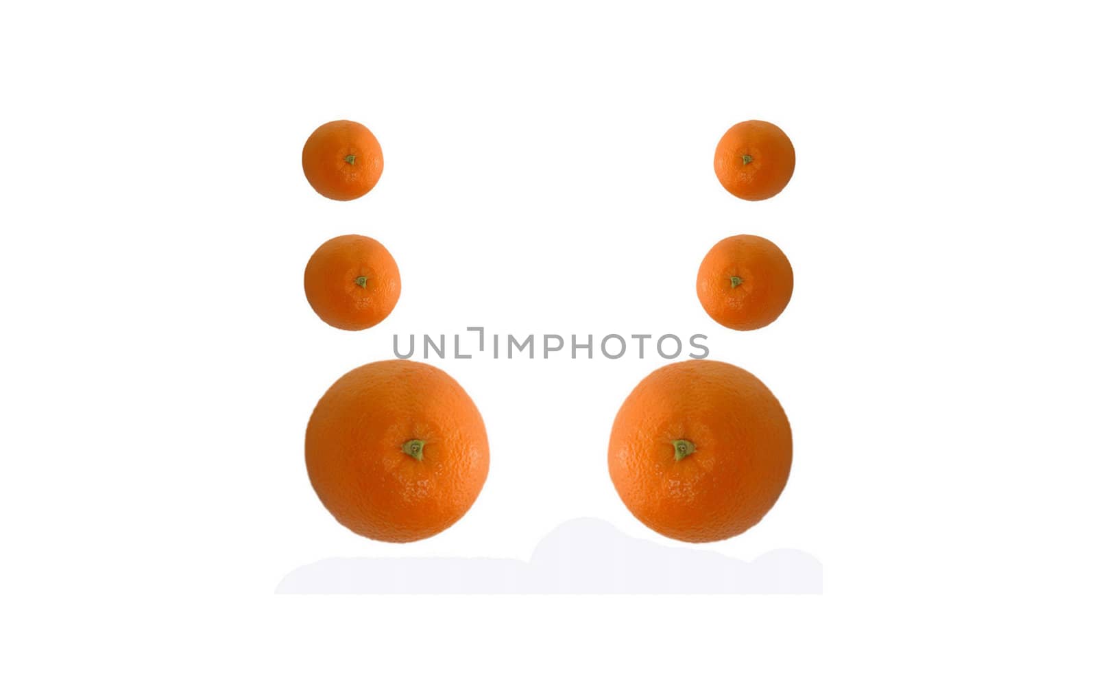 oranges one after the other  by Baltus