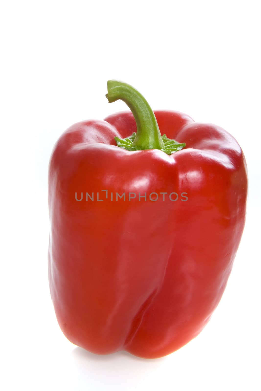 a fresh and healthy paprika on a white background