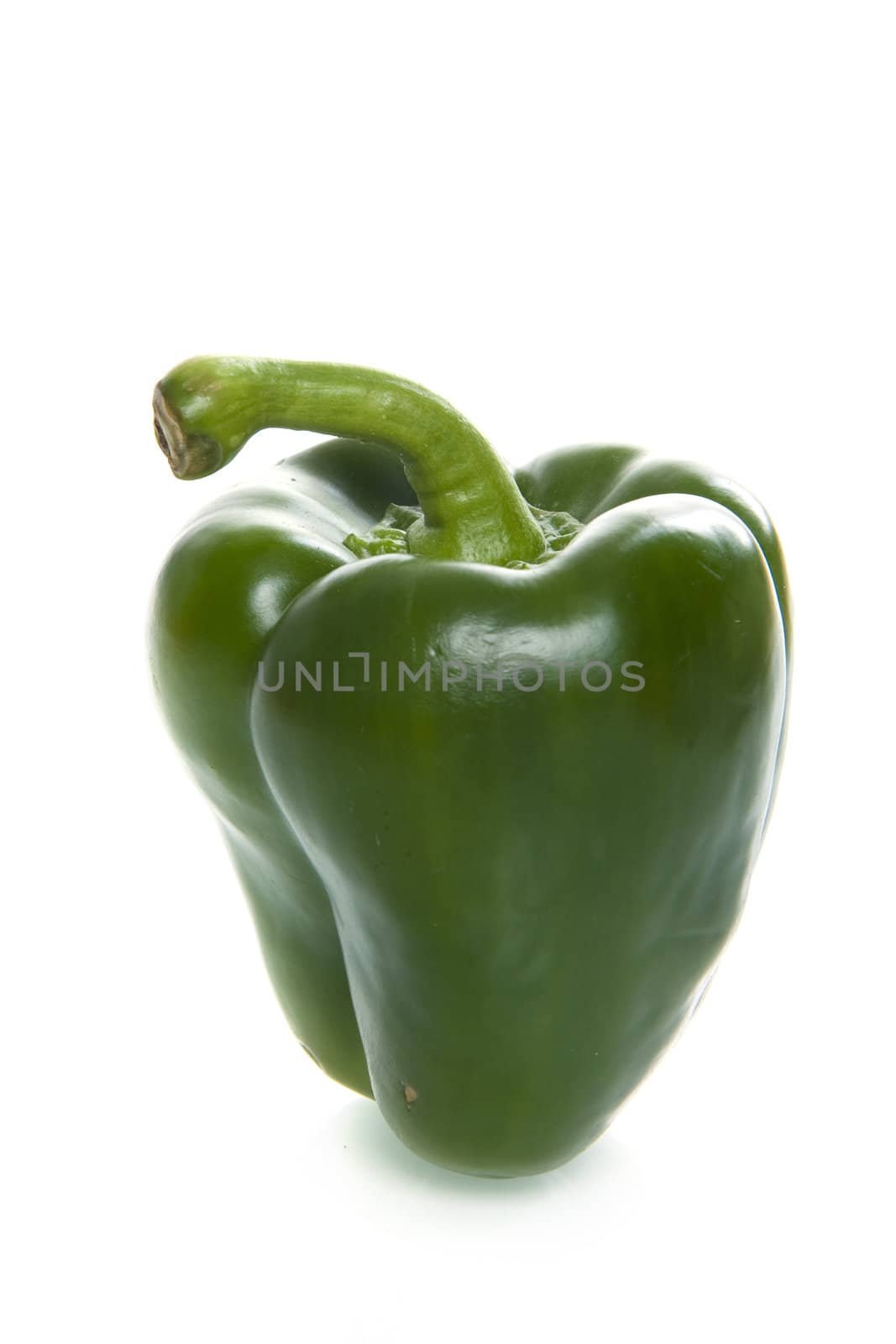 a fresh and healthy paprika on a white background